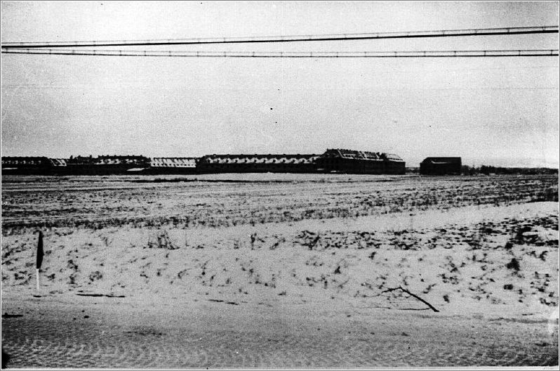 Distant view of the Monowitz Camp